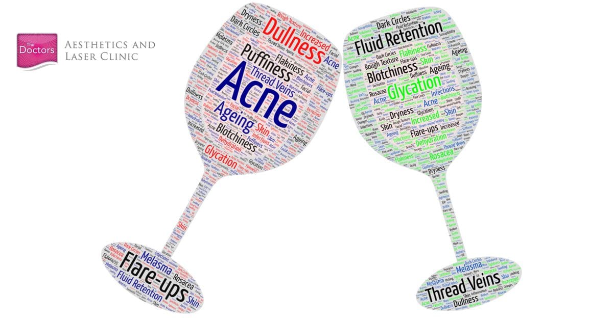 2 glasses with words inside