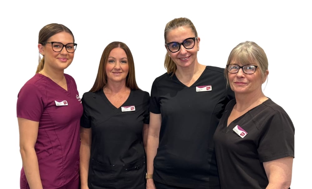 the reception team at the doctors laser clinic